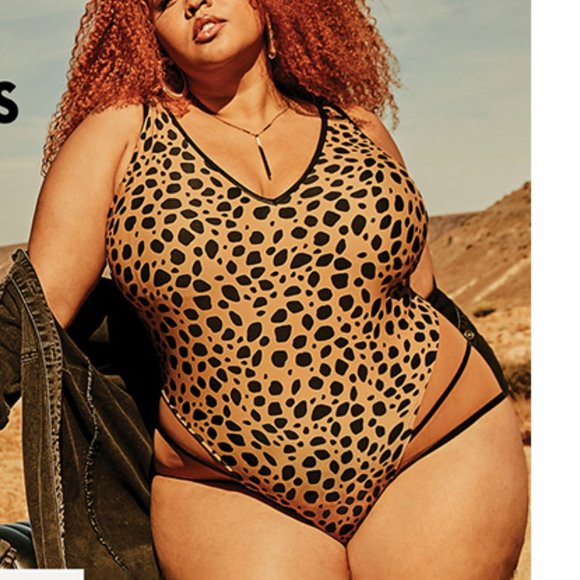 gabifresh Other - Nwt GabiFresh Plunge Animal Sheer Trim One Piece 14D/DD